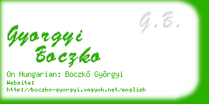 gyorgyi boczko business card